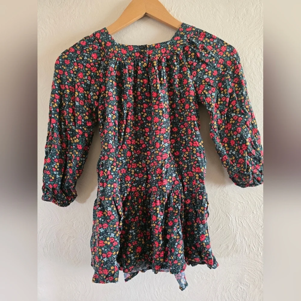 Cat & Jack L, Floral Casual Long Sleeve Dress - Multicolor, Size S (6-6x)